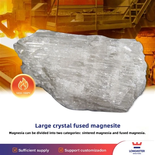 Magnesita fundida com cristal grande: material refratário premium para fornos...